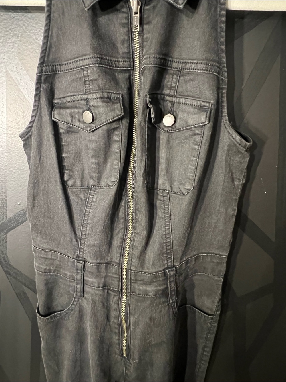 Guess Y2K Black Denim Utility Jumpsuit - Picture 4 of 7